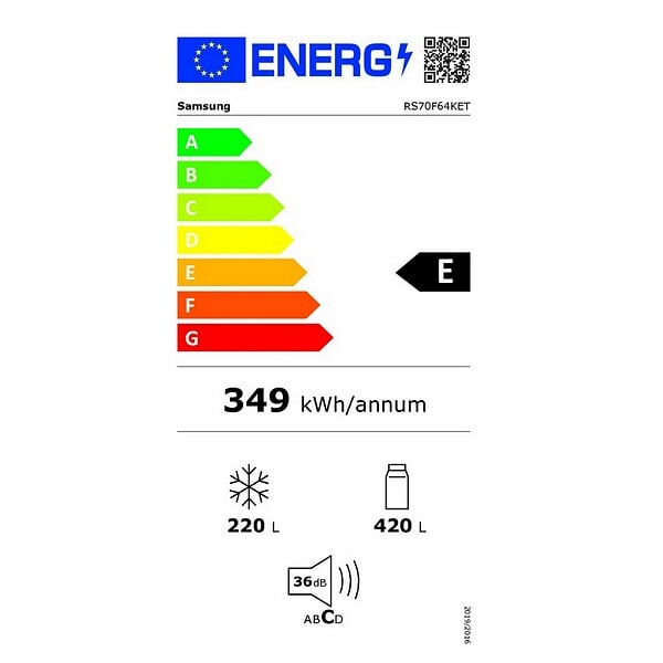 SAMSUNG - Réfrigérateur Américain 91.2cm 640l Ventilé - RS70F64KET - large