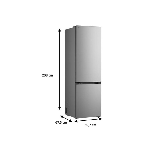 LG - Réfrigérateur Combiné 375l 60cm Ventilé Inox - GBBSJ20DPY - large
