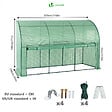 VOUNOT - Serre de jardin hivernage murale adossee avec bache PE 300x100x180cm vert - vignette