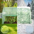 VOUNOT - Serre de jardin hivernage murale adossee avec bache PE 300x100x180cm vert - vignette