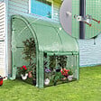 VOUNOT - Serre de jardin hivernage murale adossee avec bache PE 300x100x180cm vert - vignette