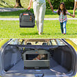 VOUNOT - Sac transport pliable chien chat caisse cage portable 60x44x44cm gris - vignette
