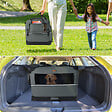 VOUNOT - Sac transport pliable chien chat caisse cage portable 70x52x52cm gris - vignette