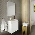 ALLIBERT - Pack lave mains avec miroir Porto Blanc brillant - Marque allibert - vignette