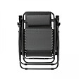 OVIALA - Lot de 2 fauteuils lounge inclinable en acier gris - Monaco - vignette