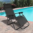 OVIALA - Lot de 2 fauteuils lounge inclinable en acier gris - Monaco - vignette
