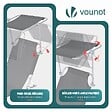 VOUNOT - Lot de 2 chaise longue pliante avec pare soleil gris - vignette