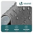 VOUNOT - Lot de 2 chaise longue pliante avec pare soleil gris - vignette