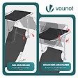 VOUNOT - Lot de 2 chaise longue pliante avec pare soleil noir - vignette