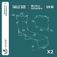 VOUNOT - Lot de 2 chaise longue pliante avec pare soleil bleu - vignette