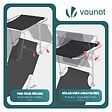 VOUNOT - Chaise longue pliante avec pare soleil noir - vignette