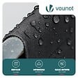 VOUNOT - Chaise longue pliante avec pare soleil noir - vignette