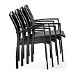 OVIALA - Lot de 2 fauteuils en aluminium noirs - Butterfly - vignette