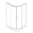 KIAMAMI VALENTINA - Cabine De Douche Angulaire Avec Profilés Blancs 80X80 Cm | Venere - vignette