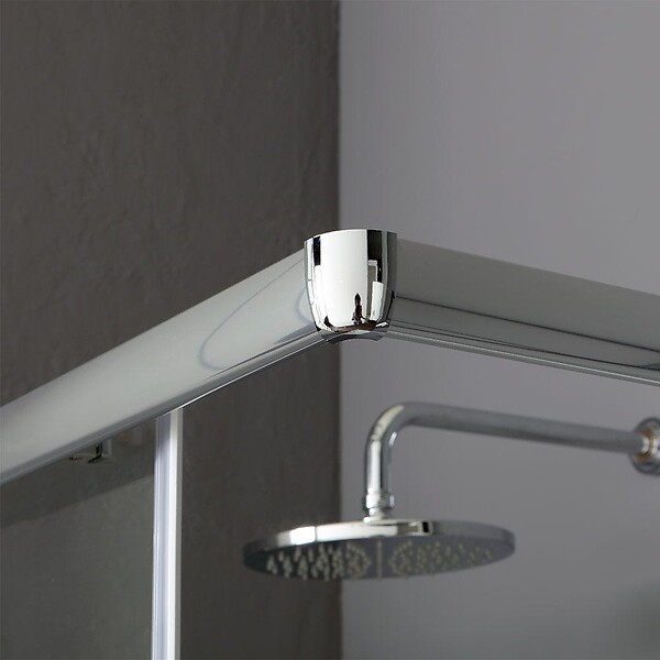KIAMAMI VALENTINA - Cabine De Douche D'angle Coulissante 70X100 Cm Cristal Transparent | Luna - large