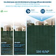 VOUNOT - Brise vue occultant en HDPE 230g/m² 1x20m avec attaches de fixation vert - vignette