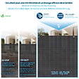 VOUNOT - Brise vue occultant en HDPE 230g/m² 1.8x20m avec attaches de fixation anthracite - vignette
