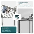 VOUNOT - Sechoir a linge etendoir renforce 4 niveaux 125x62x173cm gris - vignette