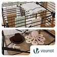 VOUNOT - Etendoir a linge deluxe pliable grande capacite 173x94x123cm style bois noir - vignette