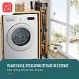 VOUNOT - Etendoir a linge deluxe pliable grande capacite 173x94x123cm style bois noir - vignette