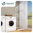 VOUNOT - Sechoir a linge etendoir renforce 4 niveaux 125x62x173cm blanc - vignette