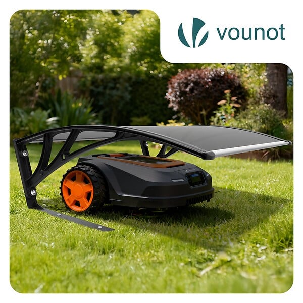 VOUNOT - Garage de tondeuse robot Abri 104x80x45 cm gris - large
