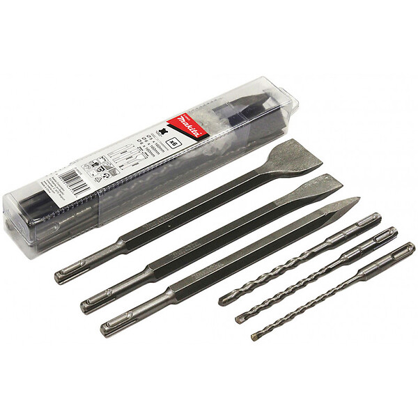 MAKITA - Coffret de 3 forets et 3 burins  MAKITA D-58920 à emmanchement SDS-Plus - large