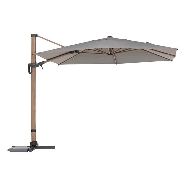 HESPERIDE - Parasol déporté "Tikeo" platine 4,2x3m - large