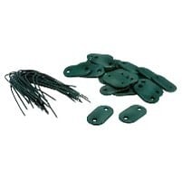 NATURE - Set de fixation pour clôture vert - 26 attaches + 4m fil - large
