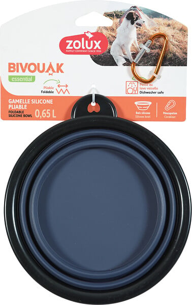 ZOLUX - Gamelle souple 650ml bivouak bleu - large