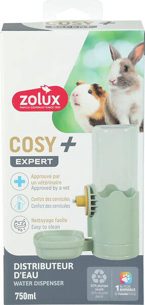 ZOLUX - Distributeur eau rongeur cosy 750ml vert - large
