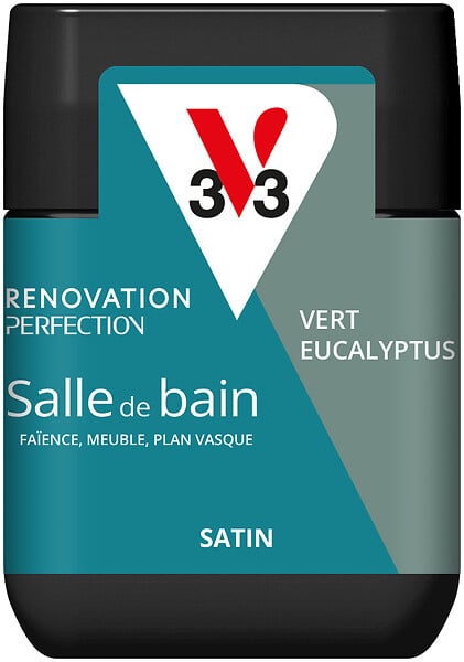 V33 - Testeur peinture salle de bain satin Vert Eucalyptus 75ml - large