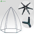 VOUNOT - Serre de jardin hivernage dome avec bache PE 160x160x180cm Vert - vignette