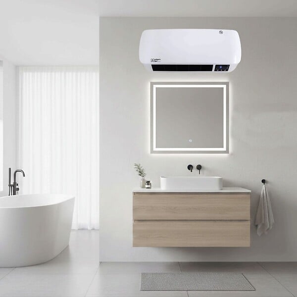 PLEIN AIR - Chauffage Soufflant Electrique 2000W Céramique Mural / A poser avec Télécommande & Thermostat Salle de Bain Chambre PLEIN AIR - large