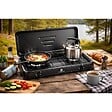 KEMPER - Réchaud gaz portable 2 feux 2600W Noir Couvercle Plaque de cuisson KEMPER - vignette