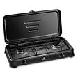 KEMPER - Réchaud gaz portable 2 feux 2600W Noir Couvercle Plaque de cuisson KEMPER - vignette
