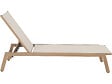 HABITAT ET JARDIN - Lot de 2 bains de soleil en aluminium imitation bois "Elysia" - Ecru - vignette