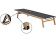HABITAT ET JARDIN - Lot de 2 bains de soleil en aluminium imitation bois "Elysia" - Noir - vignette