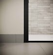 AURLANE - Porte de Douche Pivotante 70x180cm et Retour 80cm - Profil Noir - Verre 5mm - DARK ELEMENTARY - vignette