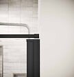 AURLANE - Porte de Douche Pivotante 80x180cm et Retour 90cm - Profil Noir - Verre 5mm - DARK ELEMENTARY - vignette