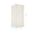 AURLANE - Porte de Douche Pivotante 70x180cm et Retour 80cm - Profil Or Brosse - Verre 5mm - GOLD ELEMENTARY - vignette