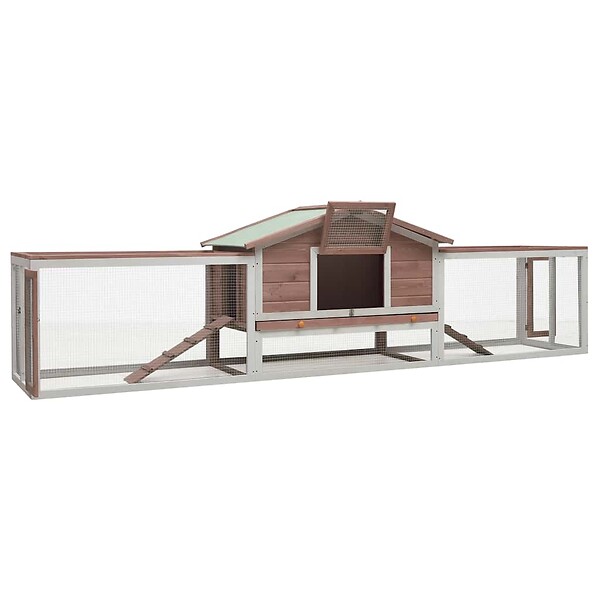 VIDAXL - vidaXL Clapier Moka 310x70x87 cm Pin massif et sapin - large