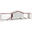 VIDAXL - vidaXL Clapier Rouge 310x70x87 cm Pin massif et sapin - vignette