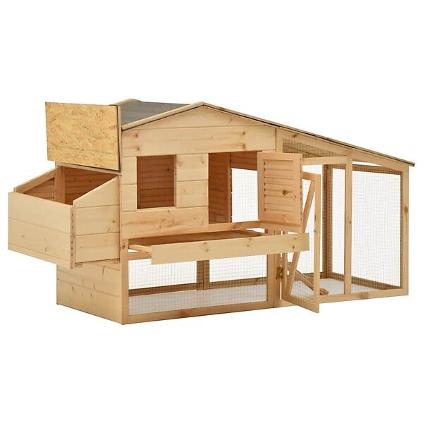 VIDAXL - vidaXL Poulailler Bois de pin massif 178x67x92 cm - large