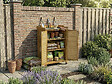HABITAT ET JARDIN - Armoire de jardin en bois avec roulettes "Alexia" - 66 x 41 x 101 cm - Marron - vignette