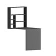 HABITAT ET JARDIN - Bureau en bois "Sedir" - 90 x 59 x 154 cm - Anthracite - vignette
