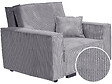 HABITAT ET JARDIN - Fauteuil convertible en velours côtelé "Clivia" - Gris - vignette
