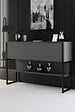 HABITAT ET JARDIN - Commode en bois "Luxe" - 120 x 30 x 80 cm - NoirAnthracite - vignette