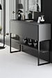 HABITAT ET JARDIN - Commode en bois "Luxe" - 120 x 30 x 80 cm - NoirAnthracite - vignette