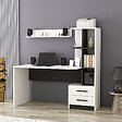 HABITAT ET JARDIN - Bureau en bois "Alaska" - 146 x 60 x 142 cm - Blanc, Noir - vignette